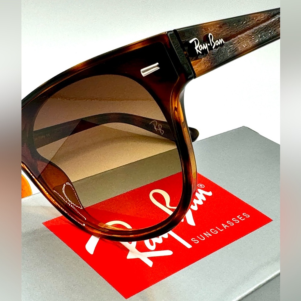 Ray Ban Blaze Meteor Sunglasses RB4368NF Tortoise Frame Brown Gradient lenses - Picture 11 of 12